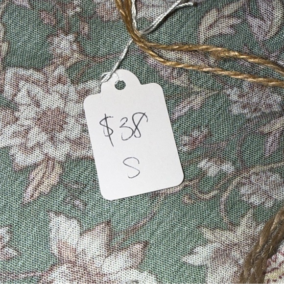 NWT Easel Boho Floral Babydoll Tunic Top Tie Neck Cottagecore Small - Picture 7 of 9